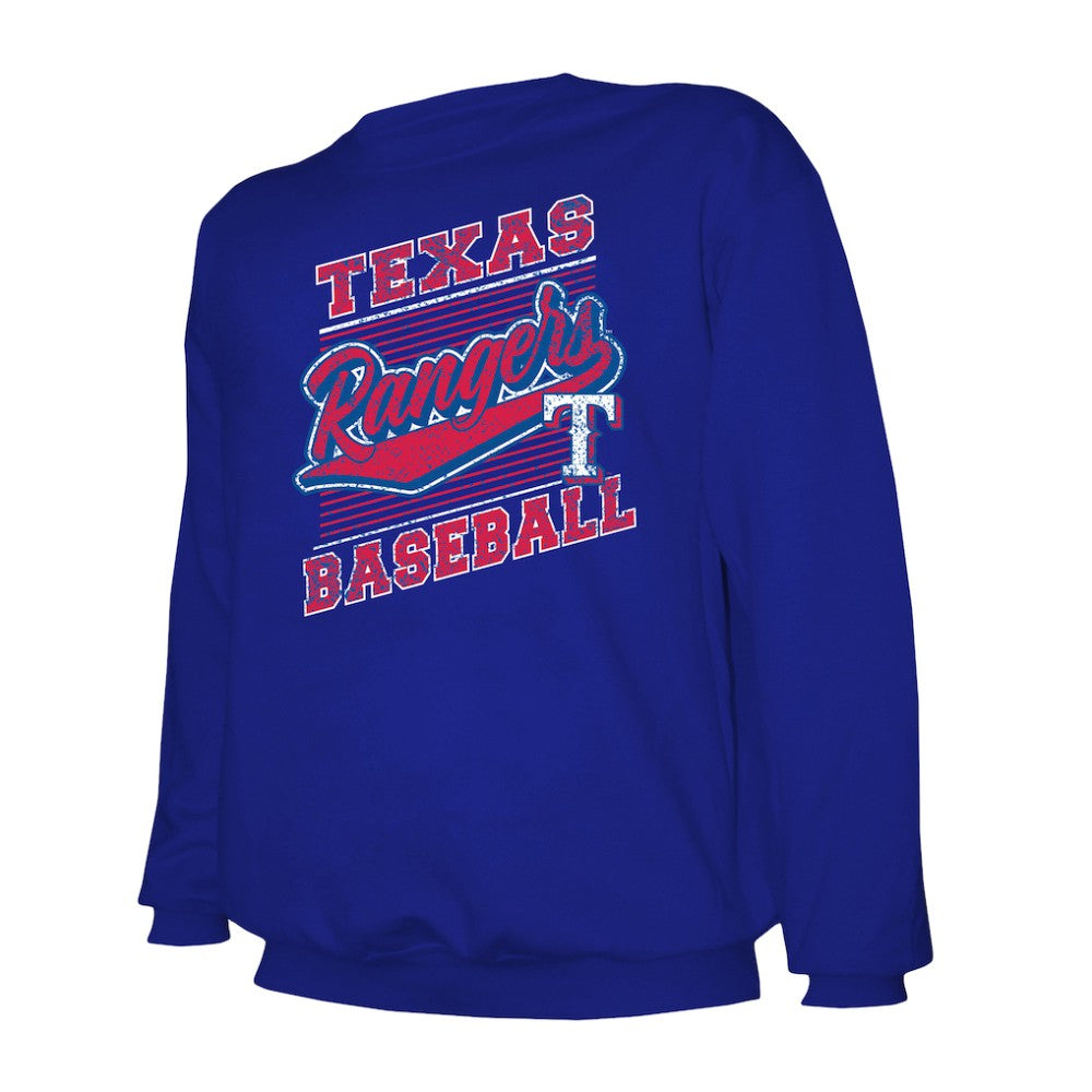 Texas Rangers Stitches Lightweight Crew Sweatshirt - Royal - MLB on Sale