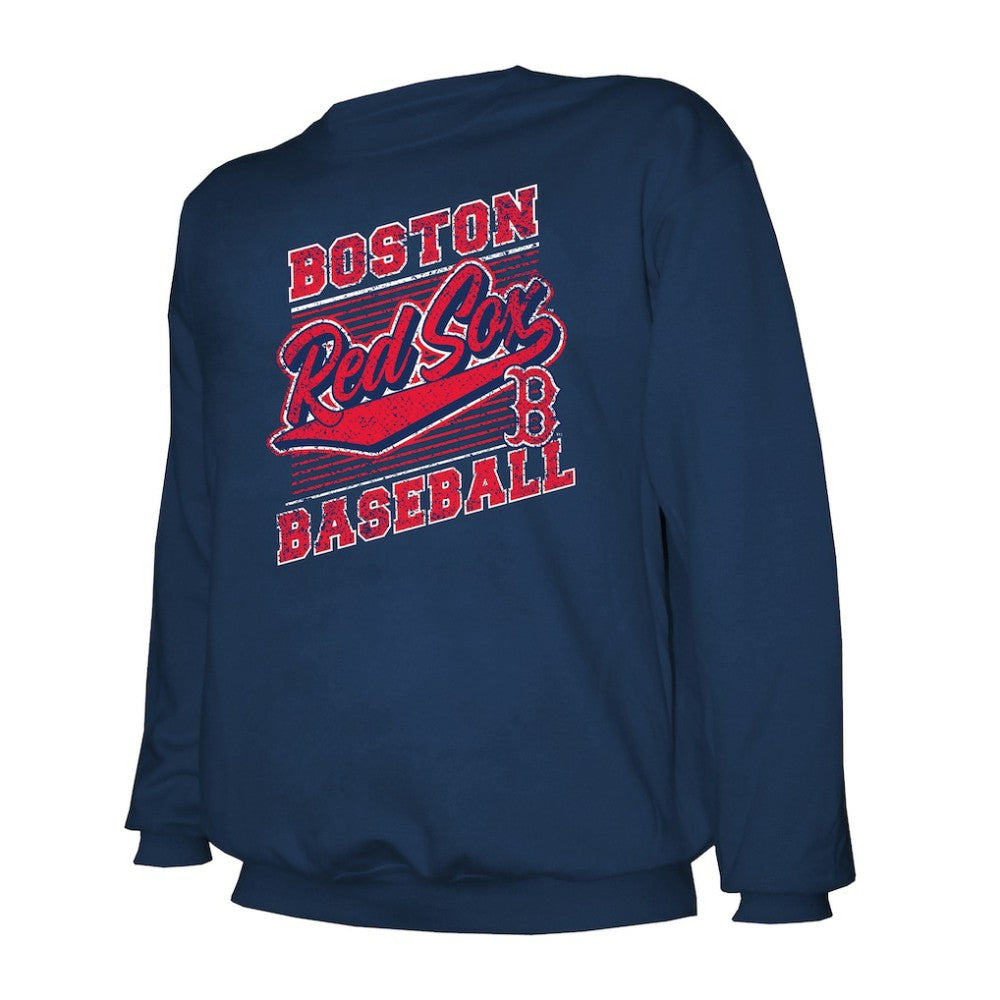 Boston Red Sox Stitches Lightweight Crew Sweatshirt - Navy - MLB Sale