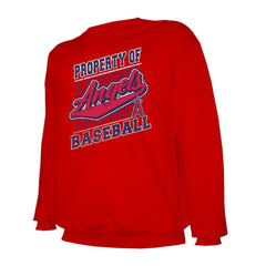 Los Angeles Angels Stitches Lightweight Crew Sweatshirt - Red - MLB Discount