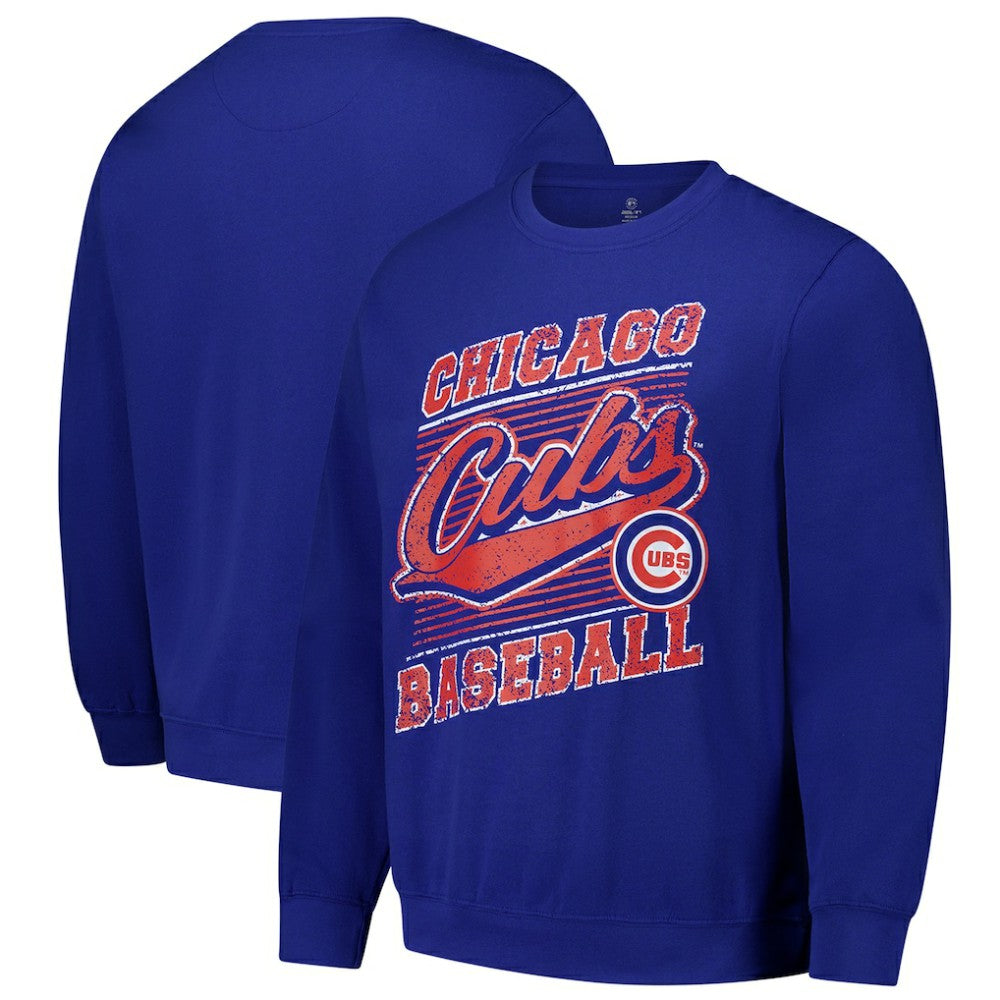 Chicago Cubs Stitches Lightweight Crew Sweatshirt - Royal - MLB Online