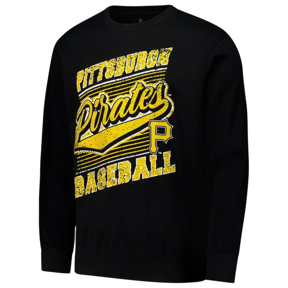 Pittsburgh Pirates Stitches Lightweight Crew Sweatshirt - Black - MLB Lifestyle