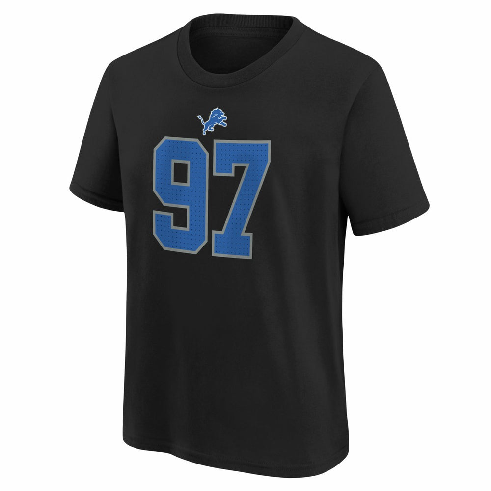 Nike Aidan Hutchinson Detroit Lions Player Name & Number T-Shirt Black