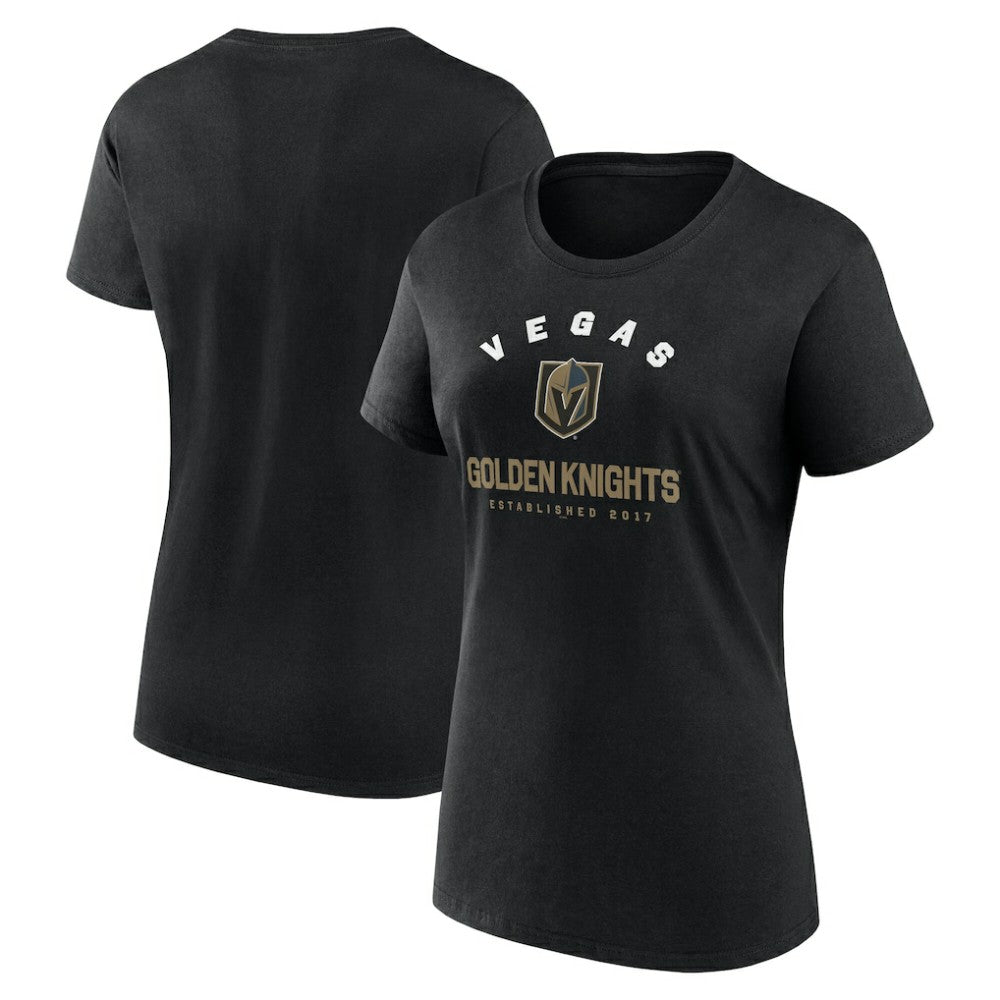 Vegas Golden Knights Logo Athletic Women's Unrivaled T-Shirt - Black - NHL 202179609