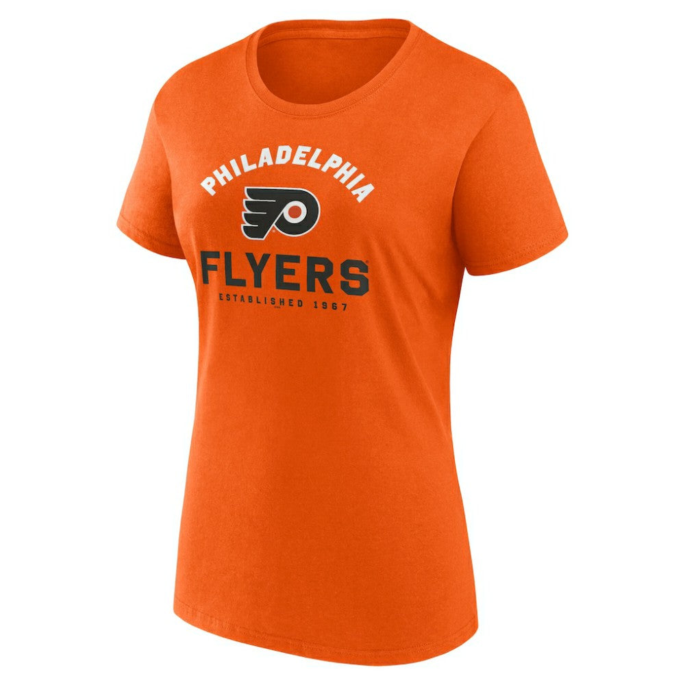 Philadelphia Flyers Logo Athletic Women's Unrivaled T-Shirt - Orange - NHL 202179621