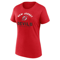 New Jersey Devils Logo Athletic Women's Unrivaled T-Shirt - Red - NHL 202179626