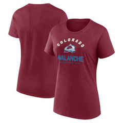 Colorado Avalanche Logo Athletic Women's Unrivaled T-Shirt - Burgundy - NHL 202179627