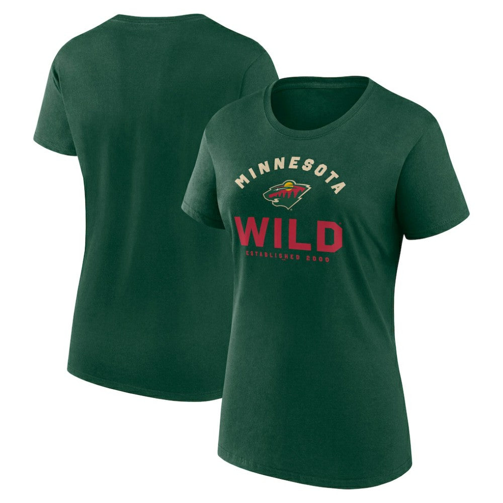 Minnesota Wild Logo Athletic Women's Unrivaled T-Shirt - Green - NHL 202179628