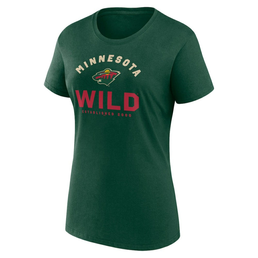Minnesota Wild Logo Athletic Women's Unrivaled T-Shirt - Green - NHL 202179628