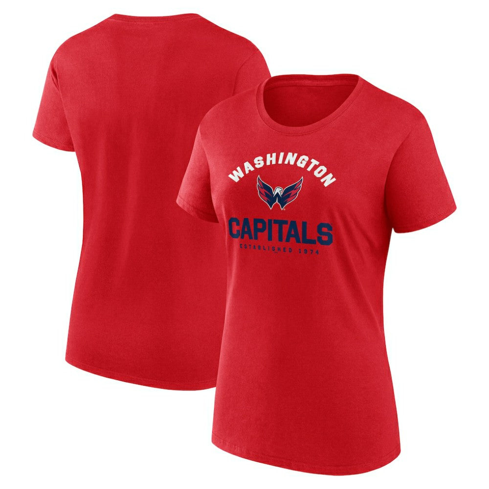 Washington Capitals Logo Athletic Women's Unrivaled T-Shirt - Red - NHL 202179638