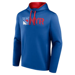 New York Rangers Logo Athletic Head Start Pullover Hoodie - Blue - NHL 202179735