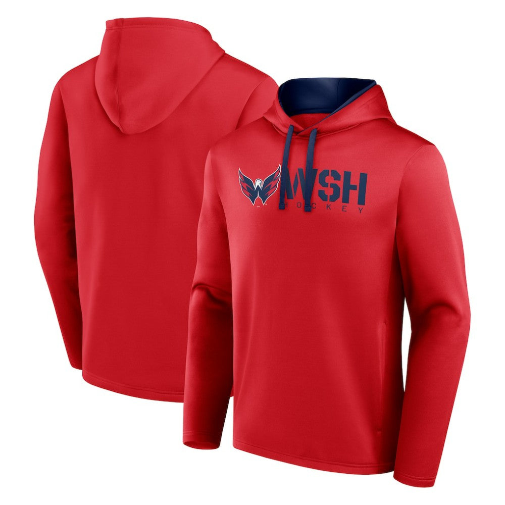 Washington Capitals Logo Athletic Head Start Pullover Hoodie - Red - NHL 202179738