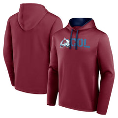 Colorado Avalanche Logo Athletic Head Start Pullover Hoodie - Burgundy - NHL 202179741