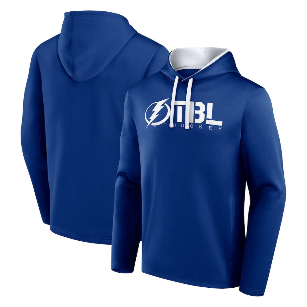 Tampa Bay Lightning Logo Athletic Head Start Pullover Hoodie - Blue - NHL 202179748