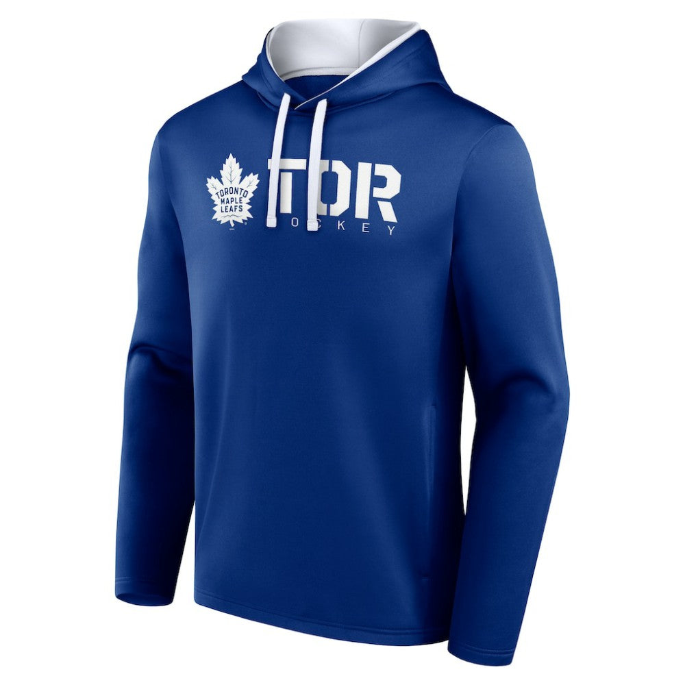 Toronto Maple Leafs Logo Athletic Head Start Pullover Hoodie - Blue - NHL 202179749