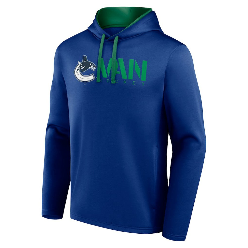 Vancouver Canucks Logo Athletic Head Start Pullover Hoodie - Blue - NHL 202179750