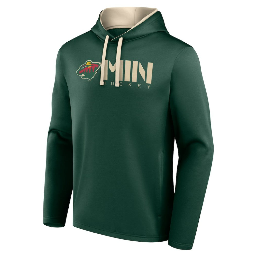 Minnesota Wild Logo Athletic Head Start Pullover Hoodie - Green - NHL 202179753