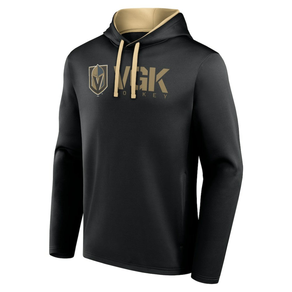 Vegas Golden Knights Logo Athletic Head Start Pullover Hoodie - Black - NHL 202179760