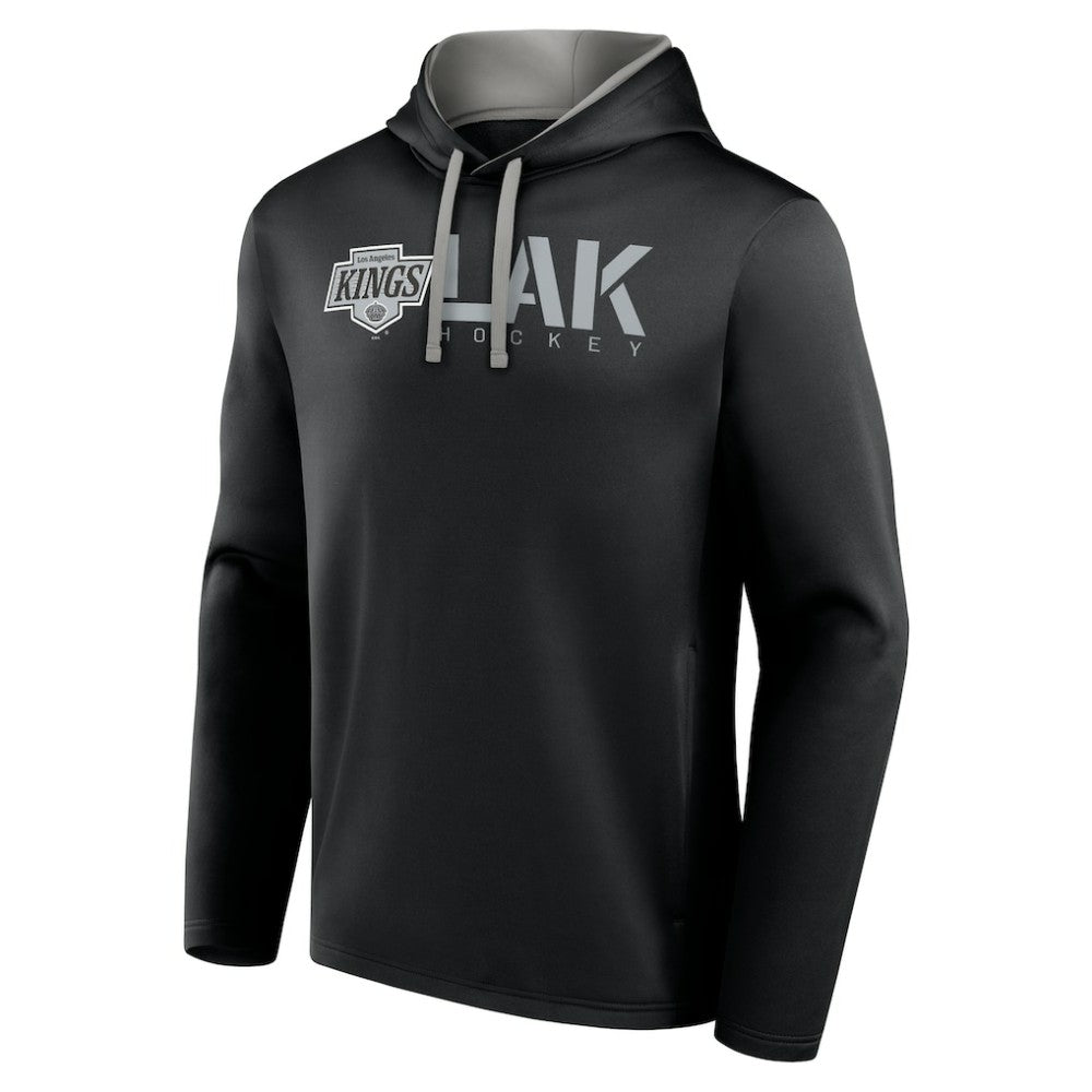 Los Angeles Kings Logo Athletic Head Start Pullover Hoodie - Black - NHL 202179762