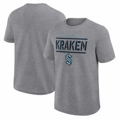Seattle Kraken Logo Athletic Top Notch T-Shirt - Heather Gray - NHL 202179946