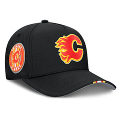 Calgary Flames Fanatics 2025 NHL Draft Authentic Pro On-Stage Podium A-Frame Adjustable Hat - Black - NHL 202180023
