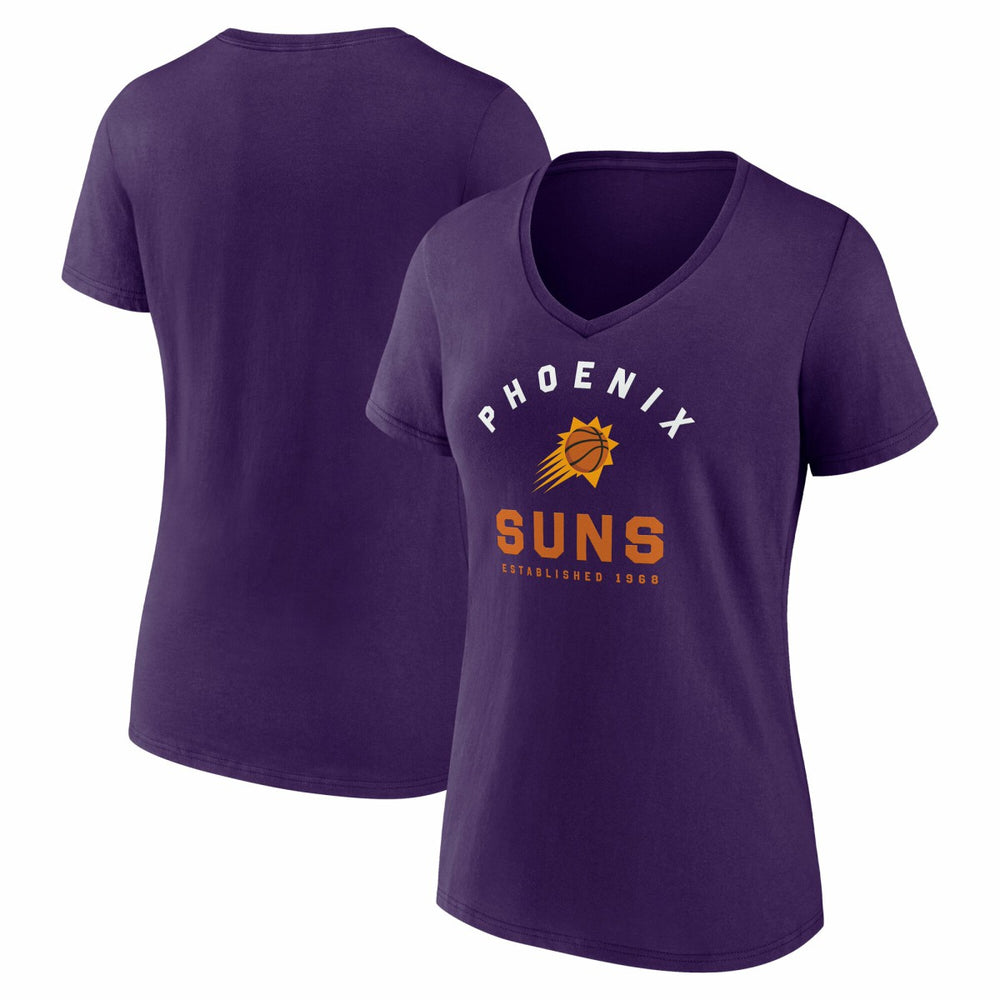 Phoenix Suns Logo Athletic Women's Unrivaled V-Neck T-Shirt Purple