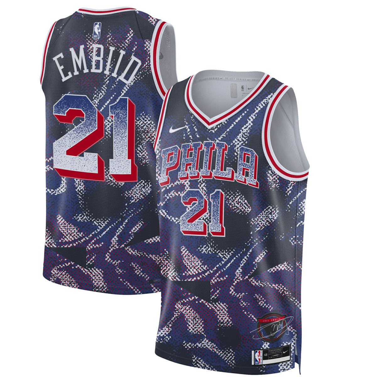 Joel Embiid Philadelphia 76ers Unisex 2025 Select Series Swingman Player Jersey Navy | Nike discount