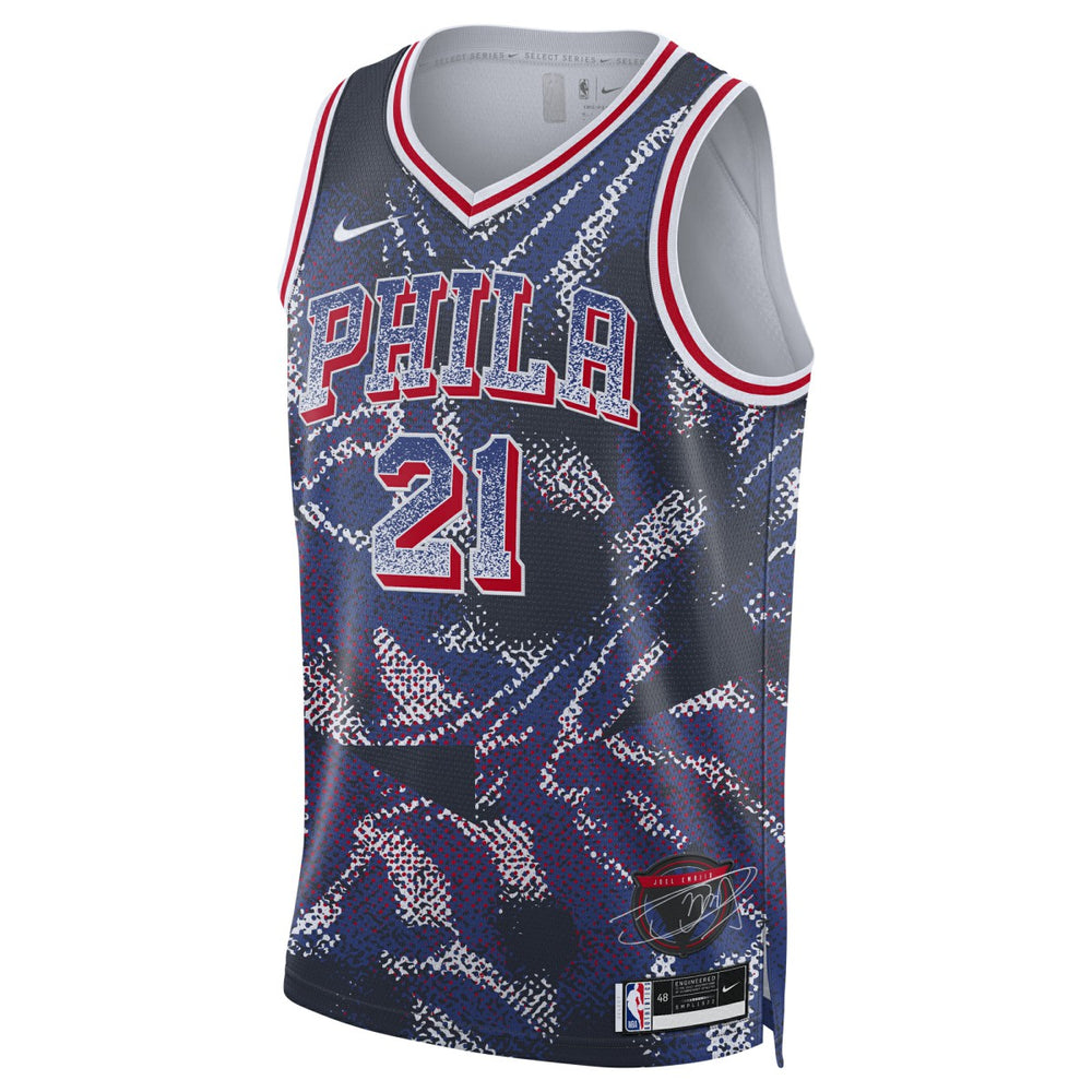 Joel Embiid Philadelphia 76ers Unisex 2025 Select Series Swingman Player Jersey Navy | Nike discount