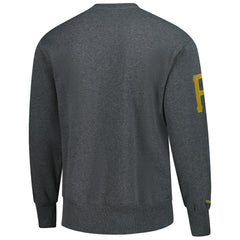 Roberto Clemente Pittsburgh Pirates Mitchell & Ness Legends Collection Vintage Logo Name & Number Fleece Pullover Sweatshirt - Heather Charcoal - Mitchell & Ness Online