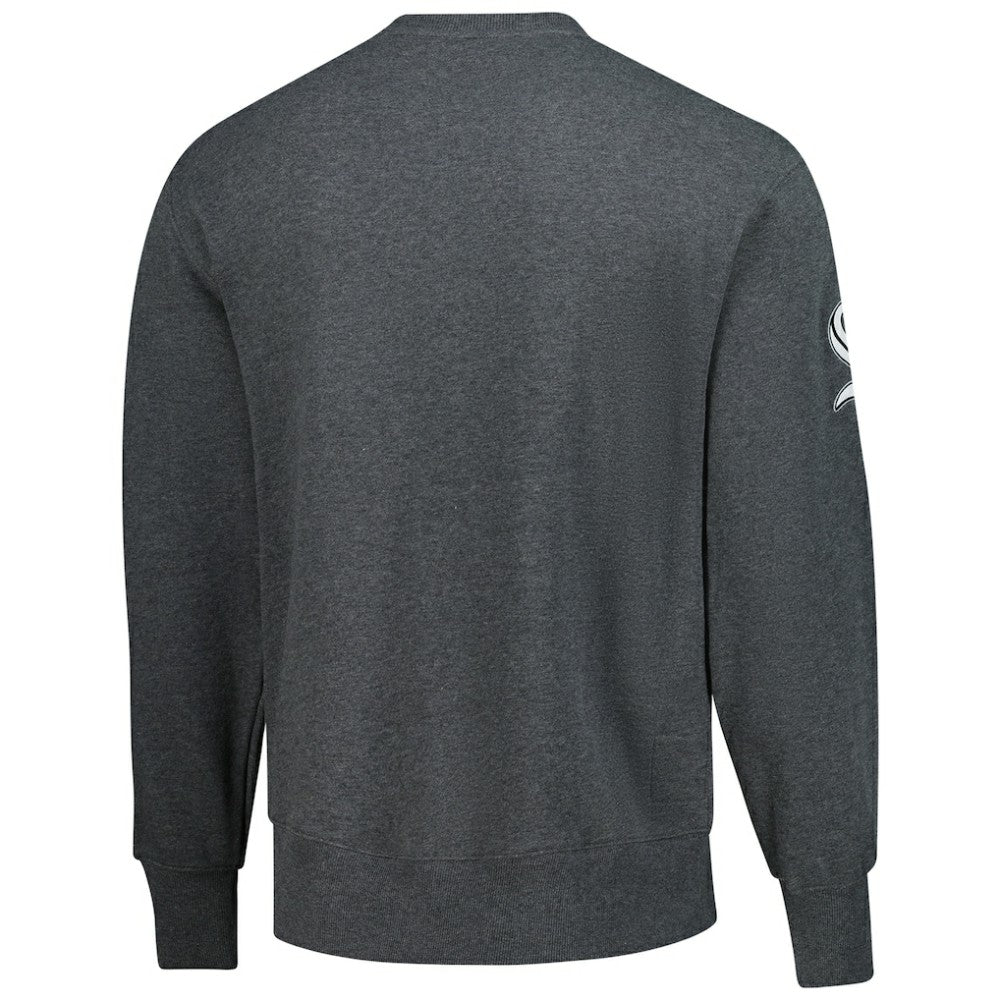 Frank Thomas Chicago White Sox Mitchell & Ness Legends Collection Vintage Logo Name & Number Fleece Pullover Sweatshirt - Heather Charcoal - Mitchell & Ness on Sale