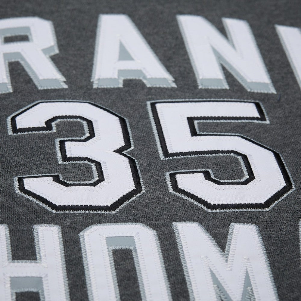 Frank Thomas Chicago White Sox Mitchell & Ness Legends Collection Vintage Logo Name & Number Fleece Pullover Sweatshirt - Heather Charcoal - Mitchell & Ness on Sale