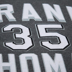 Frank Thomas Chicago White Sox Mitchell & Ness Legends Collection Vintage Logo Name & Number Fleece Pullover Sweatshirt - Heather Charcoal - Mitchell & Ness on Sale
