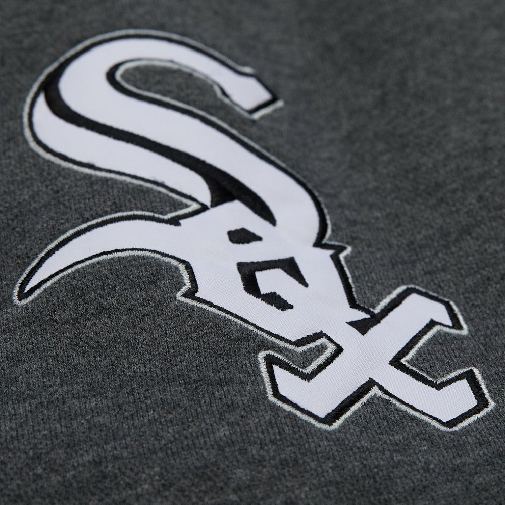 Frank Thomas Chicago White Sox Mitchell & Ness Legends Collection Vintage Logo Name & Number Fleece Pullover Sweatshirt - Heather Charcoal - Mitchell & Ness on Sale