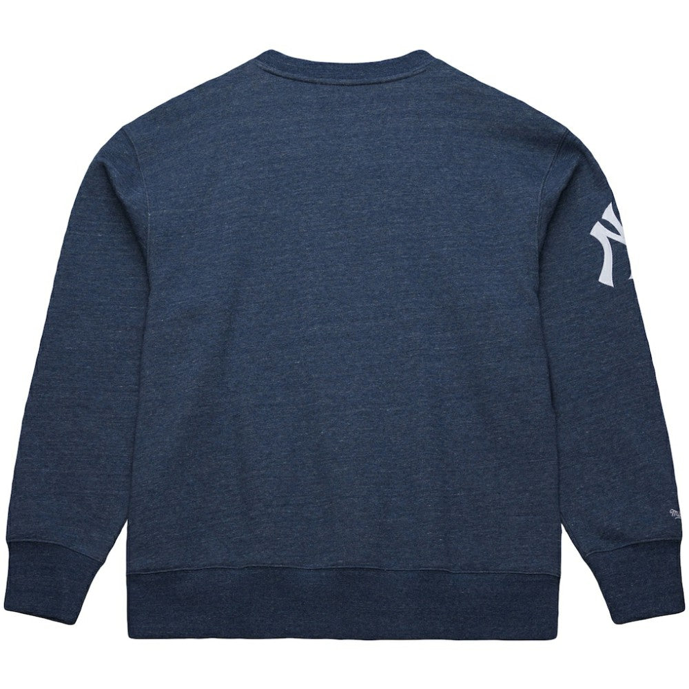 Derek Jeter New York Yankees Mitchell & Ness Legends Collection Vintage Logo Fleece Name & Number Pullover Sweatshirt - Heather Navy - Mitchell & Ness Lifestyle