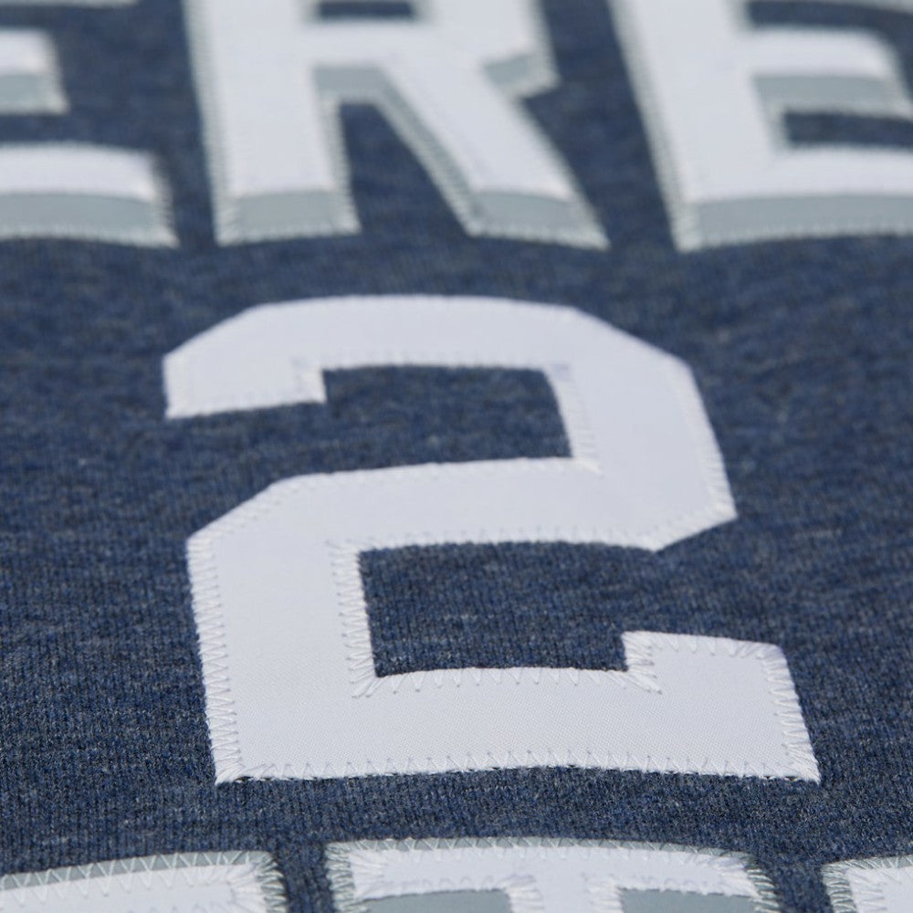 Derek Jeter New York Yankees Mitchell & Ness Legends Collection Vintage Logo Fleece Name & Number Pullover Sweatshirt - Heather Navy - Mitchell & Ness Lifestyle