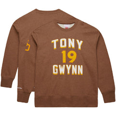 Tony Gwynn San Diego Padres Mitchell & Ness Legends Collection Vintage Logo Name & Number Fleece Pullover Sweatshirt - Brown - Mitchell & Ness Lifestyle