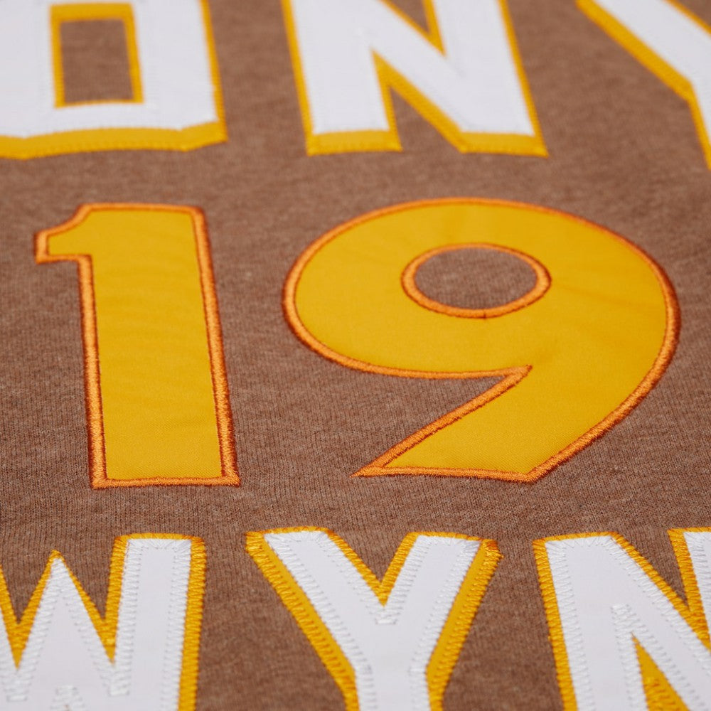 Tony Gwynn San Diego Padres Mitchell & Ness Legends Collection Vintage Logo Name & Number Fleece Pullover Sweatshirt - Brown - Mitchell & Ness Lifestyle