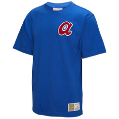 Hank Aaron Atlanta Braves Mitchell & Ness Legends Collection Vintage Logo T-Shirt - Royal - Mitchell & Ness Discount