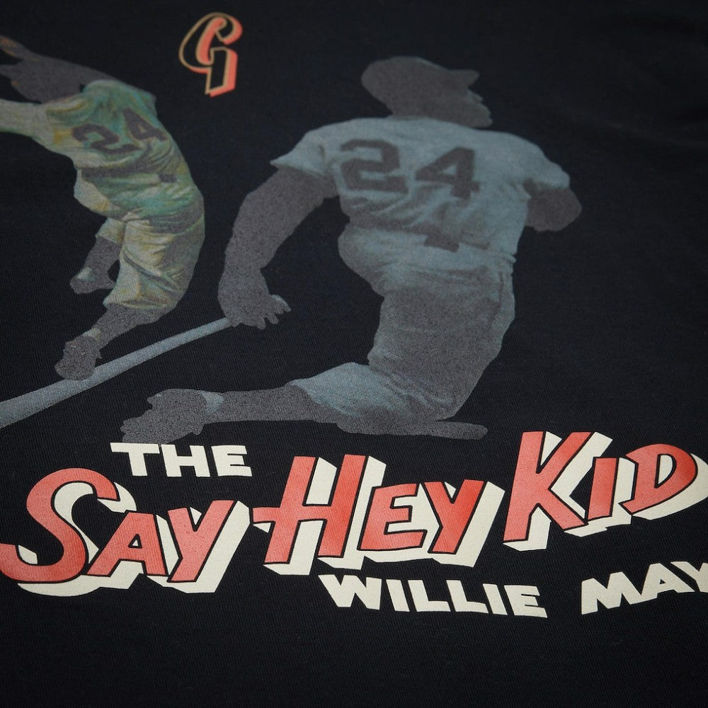 Willie Mays San Francisco Giants Mitchell & Ness Legends Collection Vintage Logo T-Shirt - Black - Mitchell & Ness Online