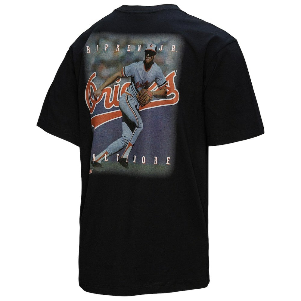 Cal Ripken Jr. Baltimore Orioles Mitchell & Ness Legends Collection Vintage Logo T-Shirt - Black - Mitchell & Ness Discount