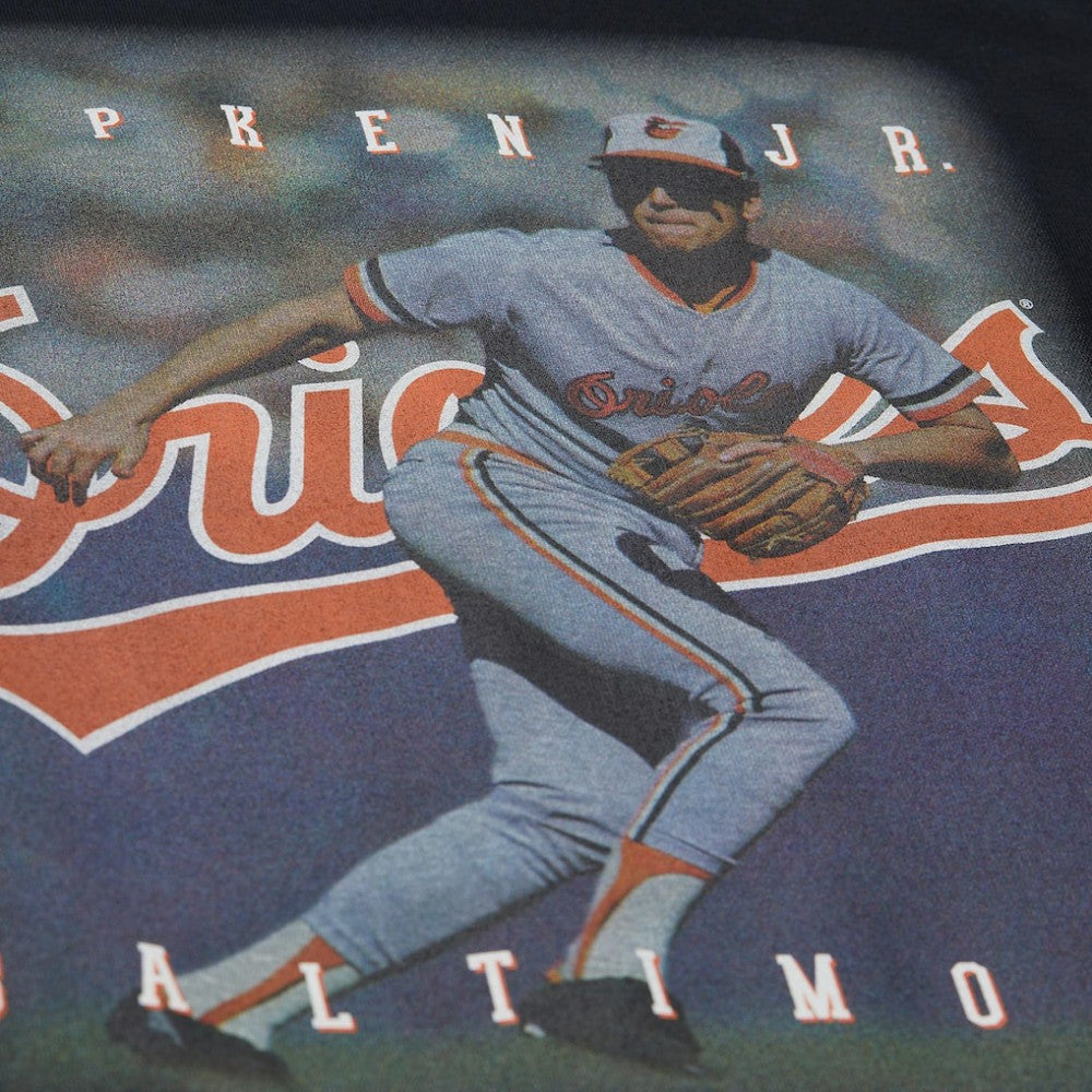 Cal Ripken Jr. Baltimore Orioles Mitchell & Ness Legends Collection Vintage Logo T-Shirt - Black - Mitchell & Ness Discount