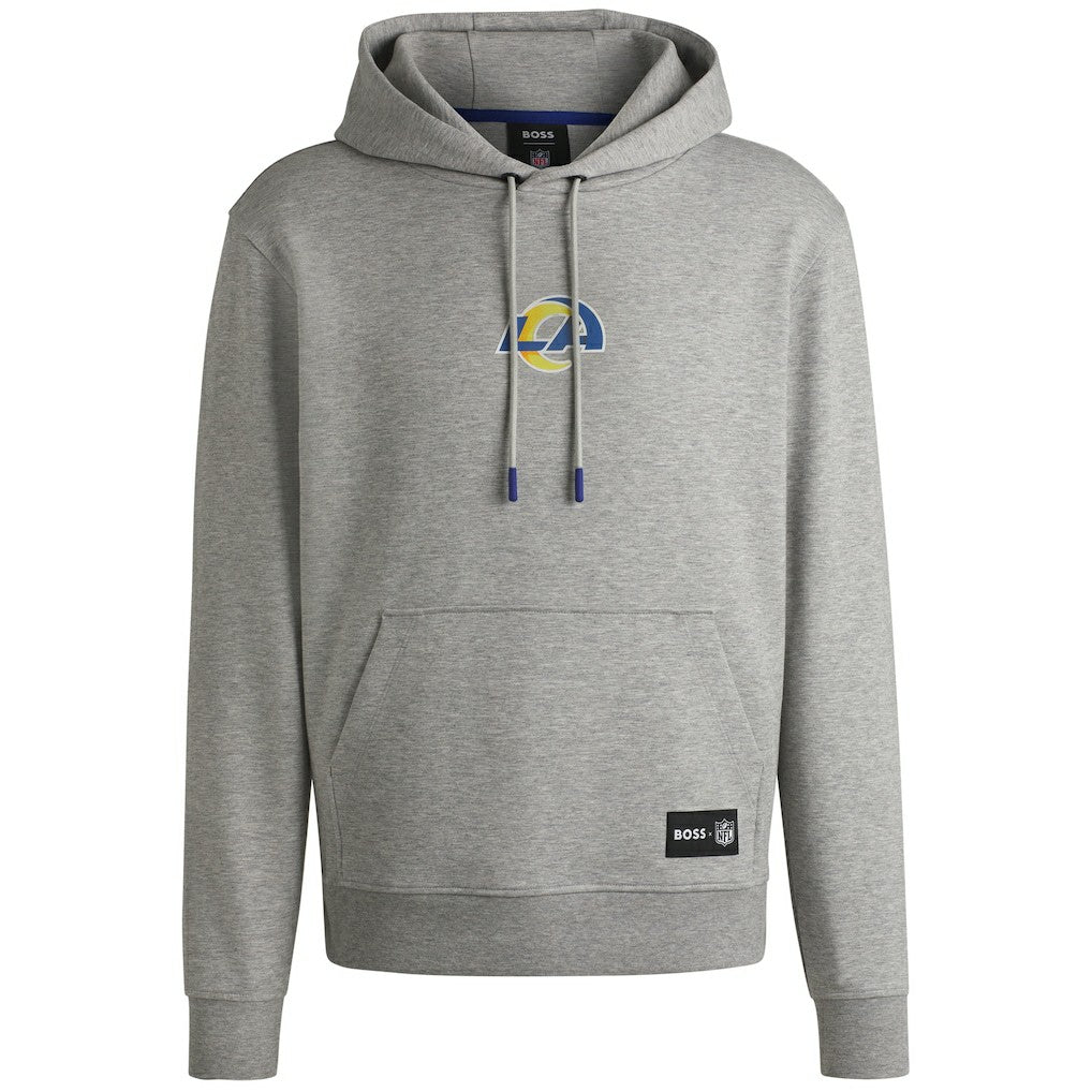 Los Angeles Rams Hugo Boss Unisex Woodson Tri-Blend Hoodie Heather Gray