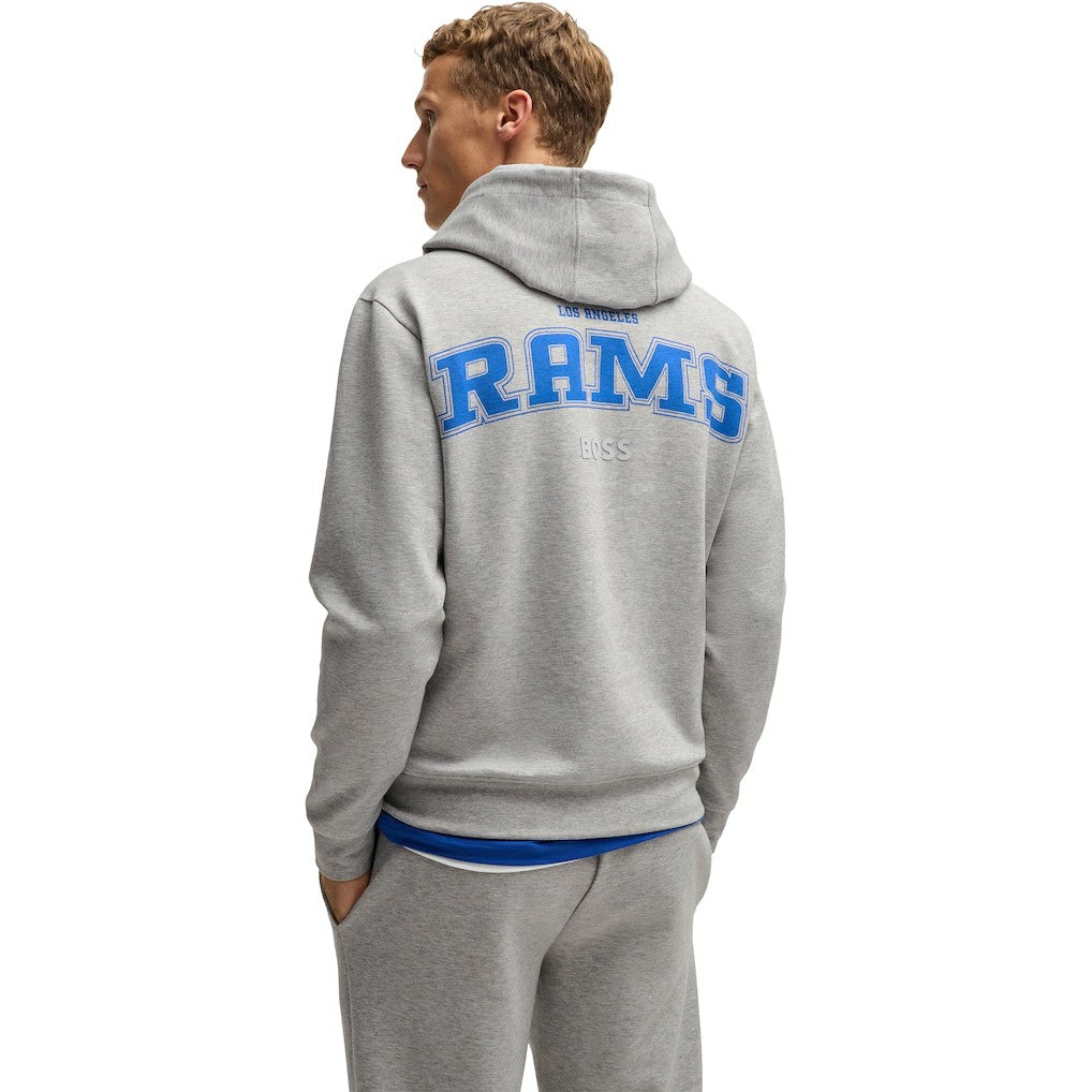Los Angeles Rams Hugo Boss Unisex Woodson Tri-Blend Hoodie Heather Gray