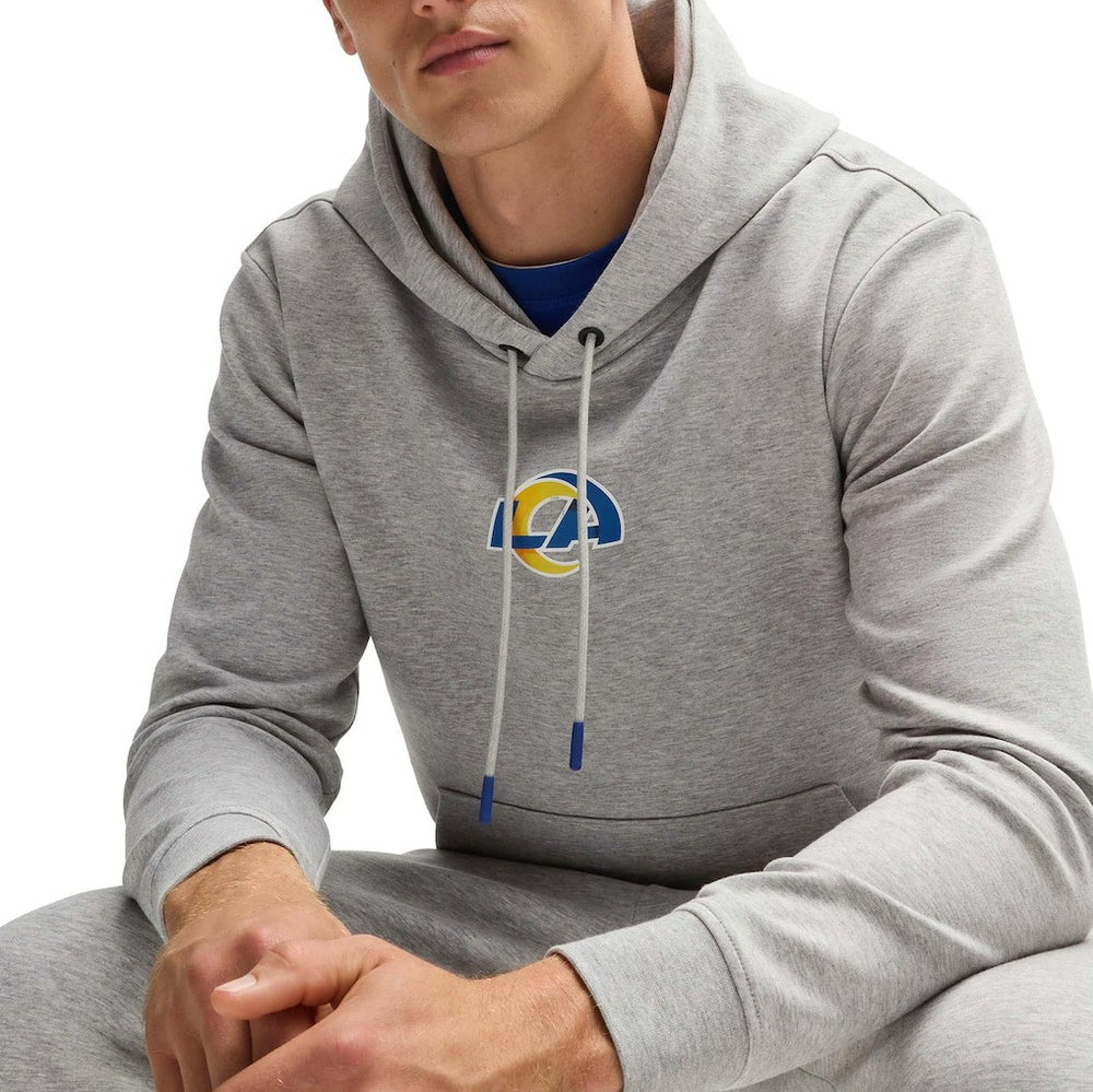 Los Angeles Rams Hugo Boss Unisex Woodson Tri-Blend Hoodie Heather Gray