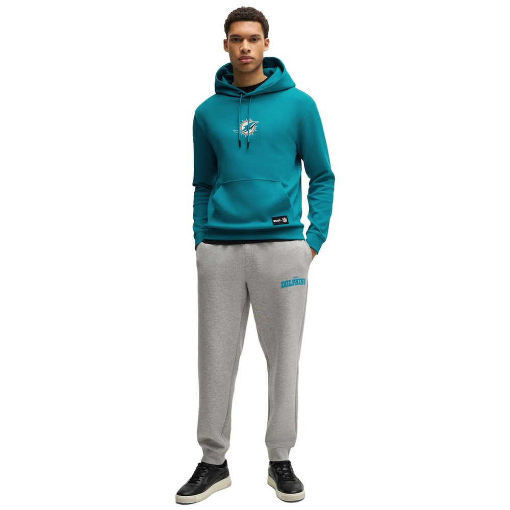Miami Dolphins Hugo Boss Unisex Woodson Tri-Blend Hoodie Aqua
