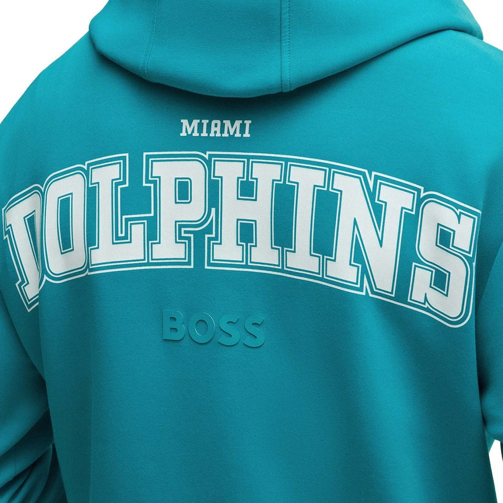 Miami Dolphins Hugo Boss Unisex Woodson Tri-Blend Hoodie Aqua