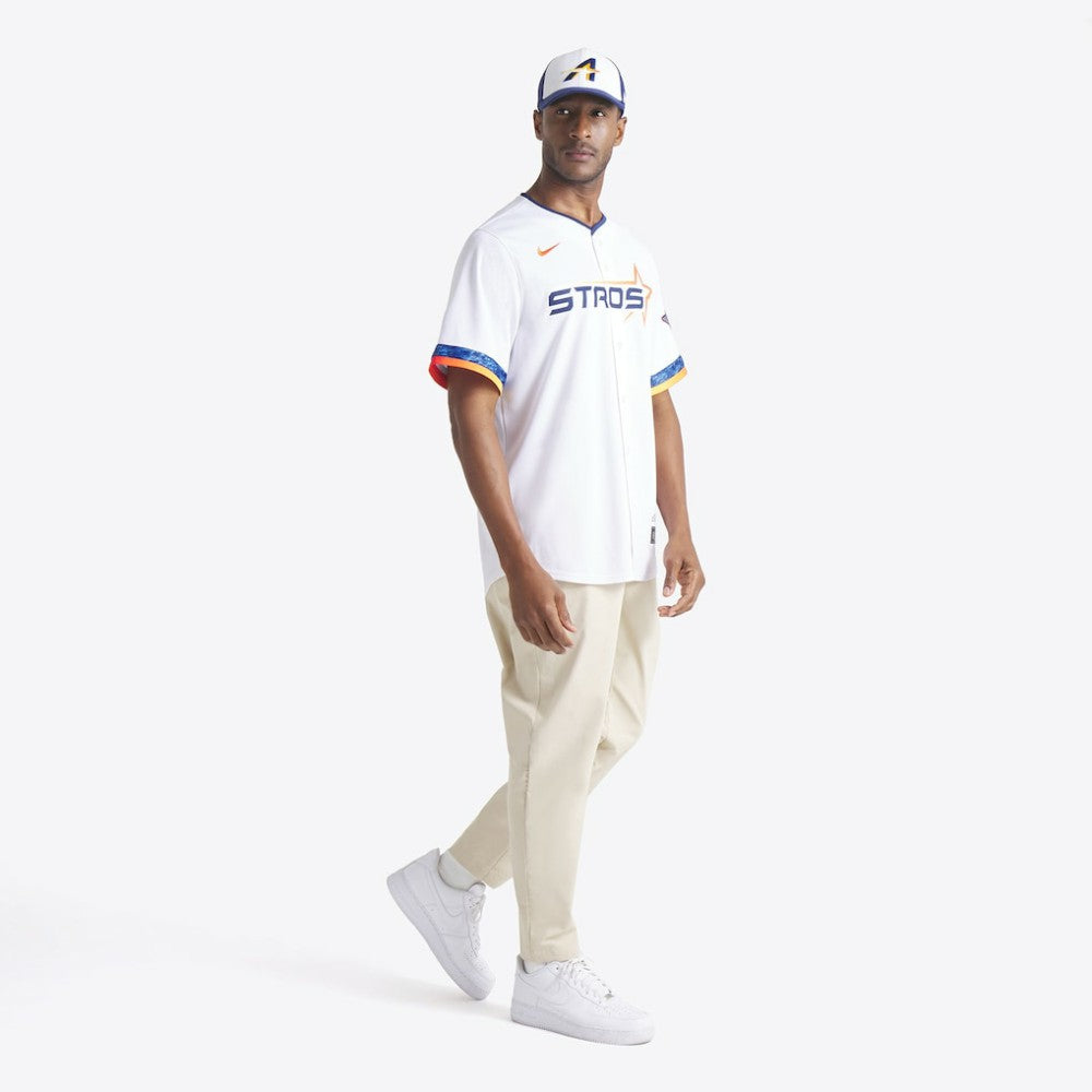 Houston Astros New Era 2025 City Connect 39THIRTY Flex Hat - White/Navy - New Era Online