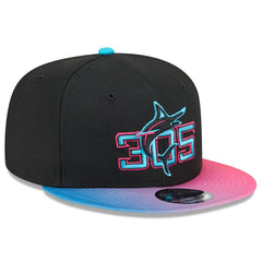 Miami Marlins New Era 2025 City Connect 9FIFTY Snapback Hat - Black/Pink - New Era Sale