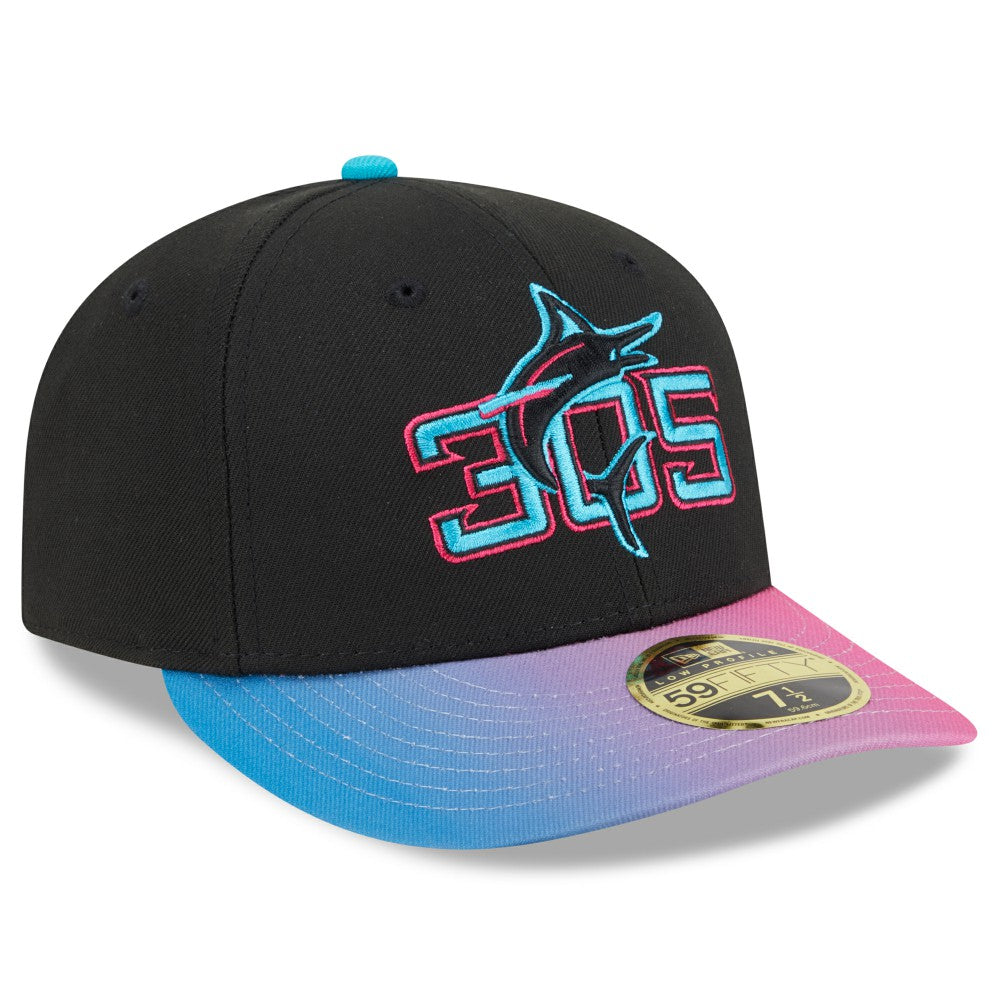 Miami Marlins New Era 2025 City Connect Low Profile 59FIFTY Fitted Hat - Black/Pink - New Era Sale