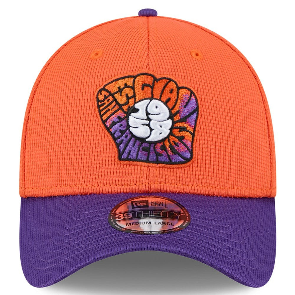 San Francisco Giants New Era 2025 City Connect Batting Practice 39THIRTY Flex Hat - Orange/Purple - New Era Discount