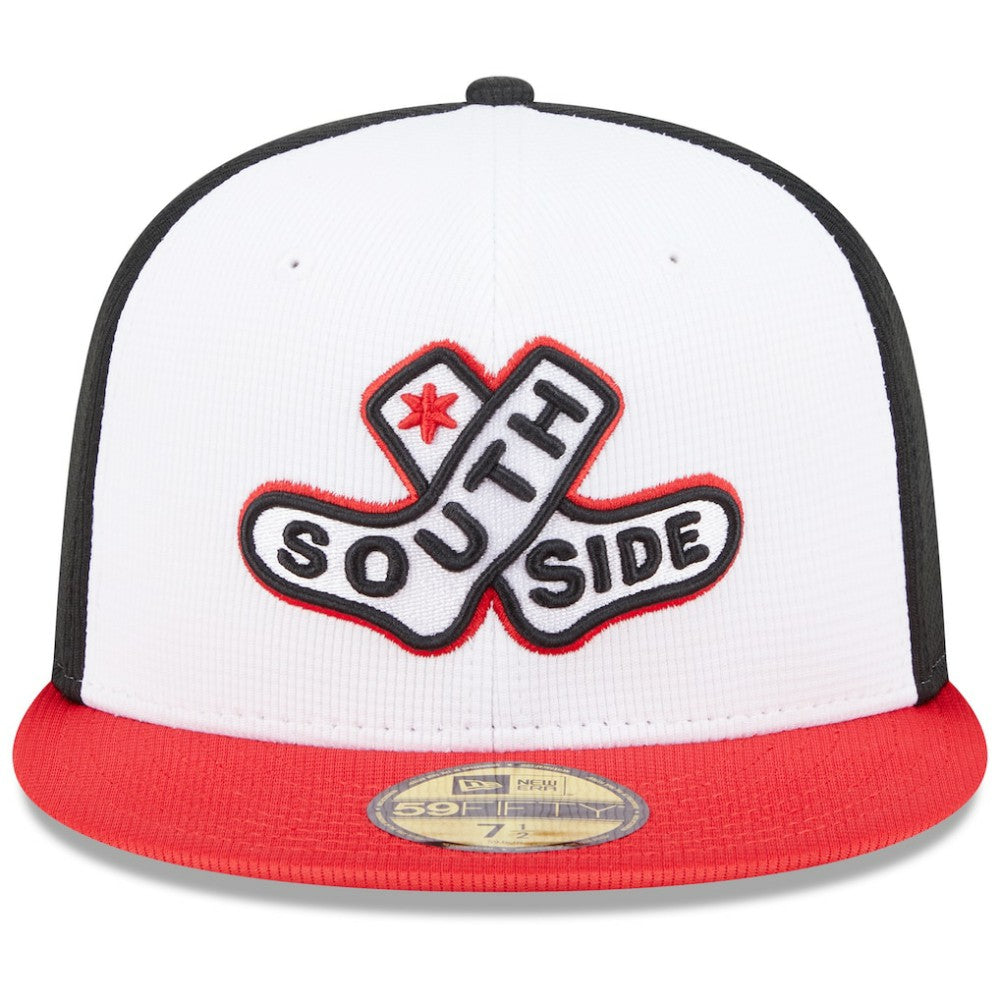 Chicago White Sox New Era 2025 City Connect Batting Practice 59FIFTY Fitted Hat - White/Red - New Era Lifestyle